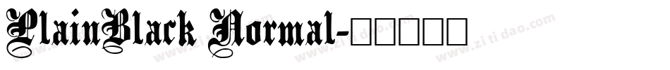 PlainBlack Normal字体转换